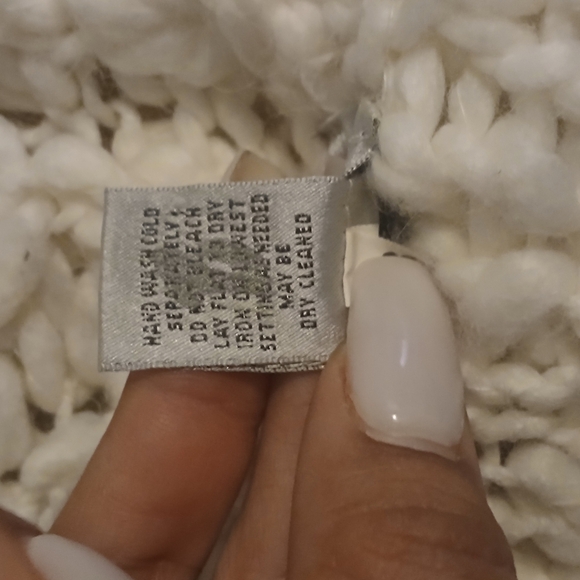 Chico's size 2, pre-owned,  pearl Women's Fringe Cardigan Sweaters Long Sleeve - Picture 5 of 9